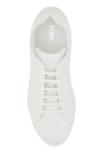 Shop Fendi Chalk Nappa Leather Sneakers  White  Uomo 7+