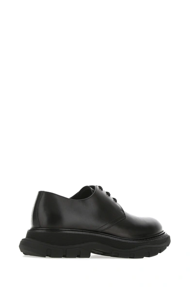 Shop Alexander Mcqueen Black Leather Lace-up Shoes  Black  Uomo 45