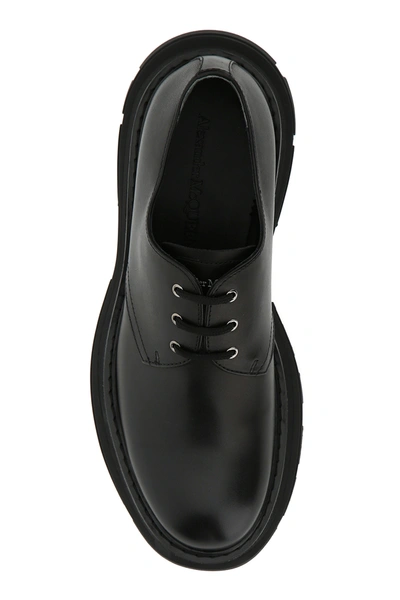 Shop Alexander Mcqueen Black Leather Lace-up Shoes  Black  Uomo 45