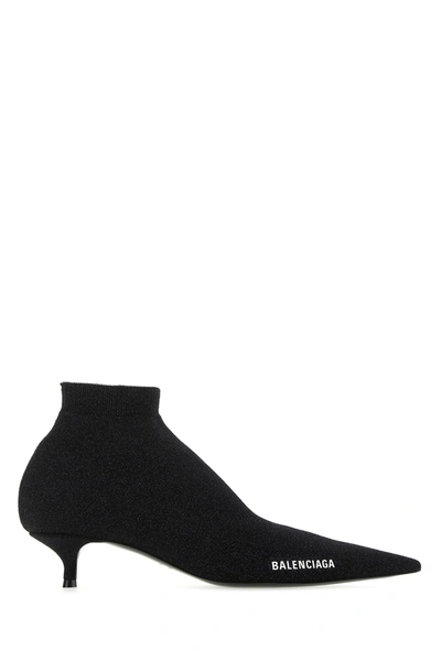 Shop Balenciaga Black Fabric Ankle Boots  Nd  Donna 40