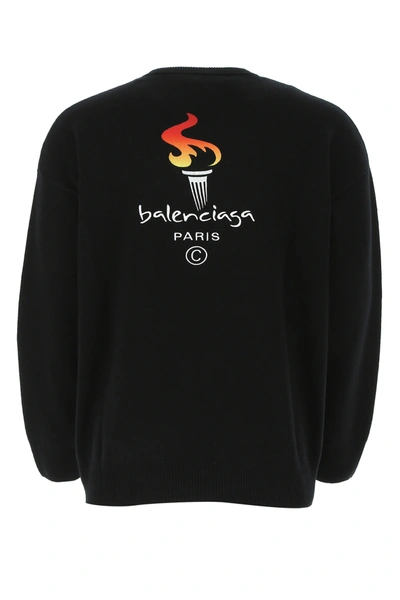 Shop Balenciaga Black Wool Blend Sweater Nd  Uomo M