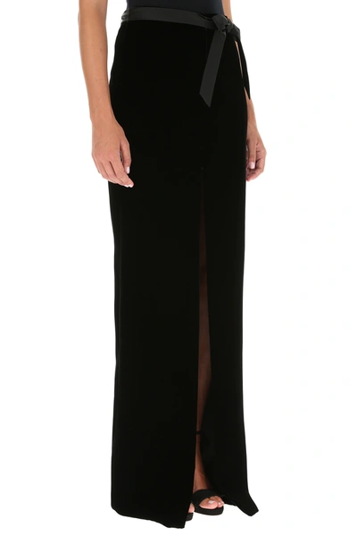 Shop Saint Laurent Black Velvet Skirt Nd  Donna 38f