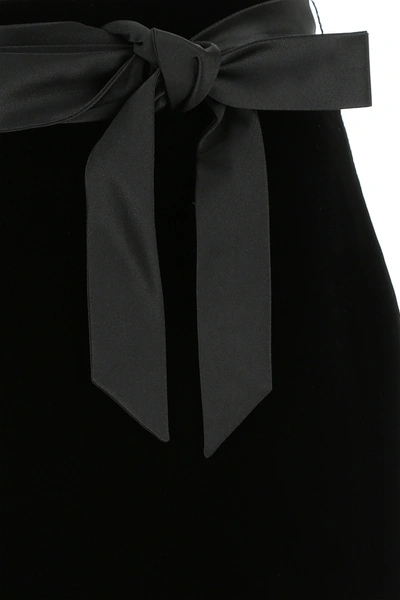 Shop Saint Laurent Black Velvet Skirt Nd  Donna 38f