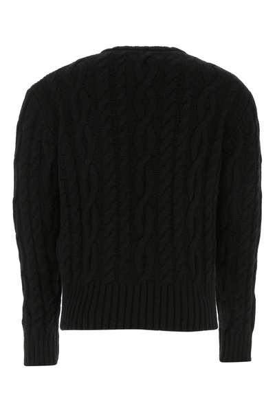 Shop Telfar Black Wool Blend Sweater  Nd  Uomo M