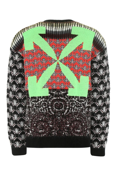 Shop Off-white Embroidered Nylon Blend Sweater Nd Off White Uomo M
