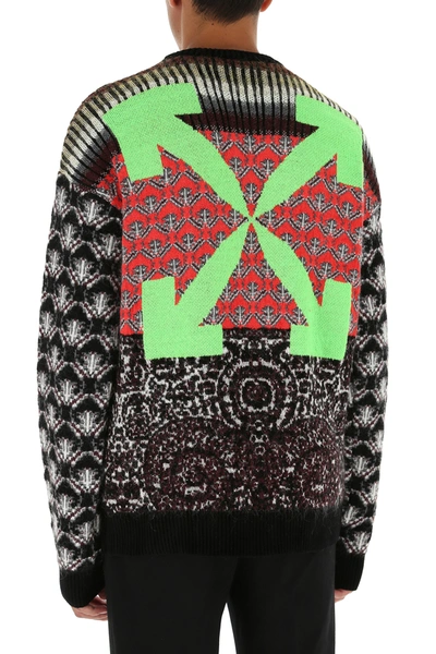 Shop Off-white Embroidered Nylon Blend Sweater Nd Off White Uomo M