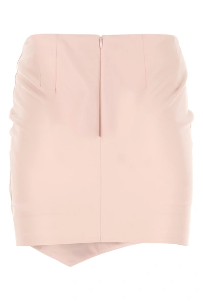 Shop Alexandre Vauthier Powder Pink Nappa Leather Mini Skirt Nd  Donna 34f