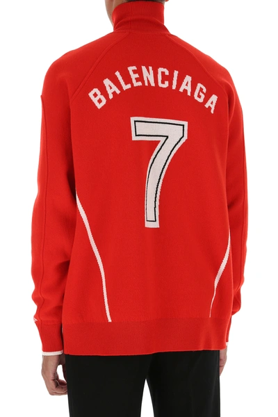 Shop Balenciaga Red Wool Blend Oversize Sweater  Nd  Uomo Xs