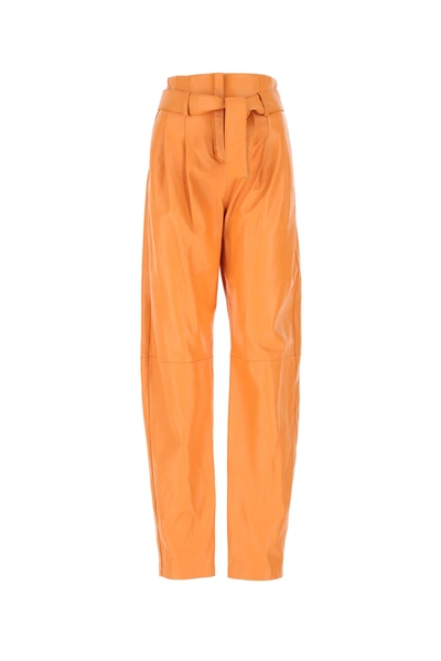 Shop Wandering Orange Leather Pant Nd  Donna 38