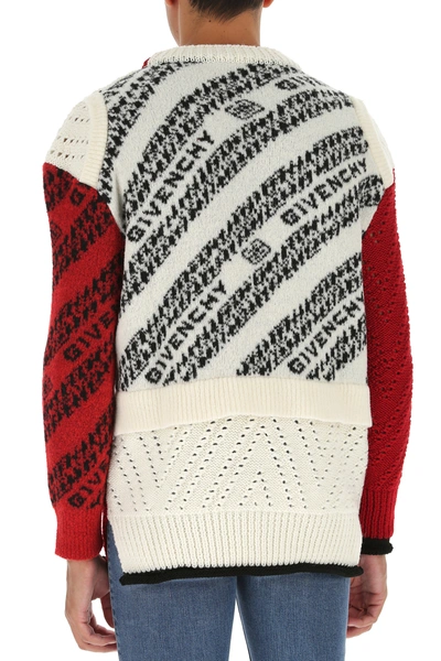 Shop Givenchy Multicolor Wool Blend Sweater Nd  Uomo S