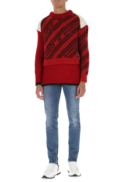 Shop Givenchy Multicolor Wool Blend Sweater Nd  Uomo S