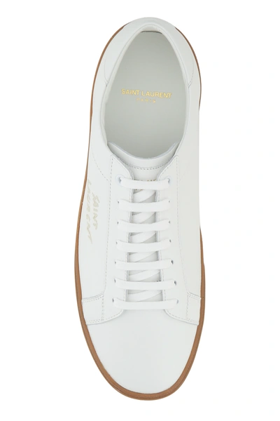 Shop Saint Laurent White Leather Court Classic Sl/06 Sneakers Nd  Uomo 41