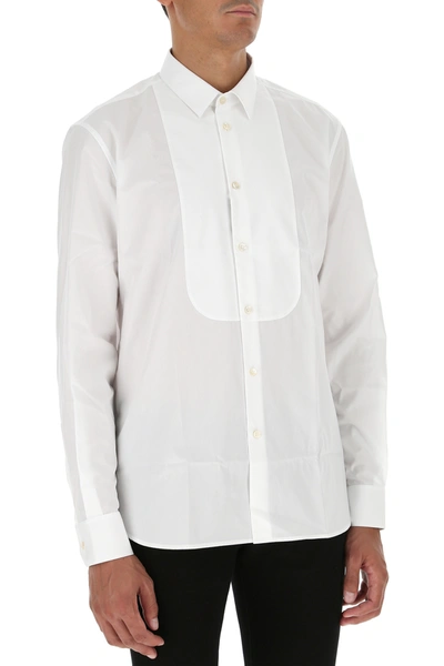 Shop Saint Laurent White Poplin Shirt Nd  Uomo 42