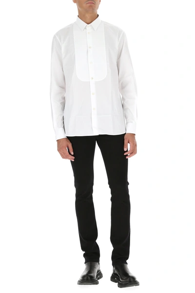 Shop Saint Laurent White Poplin Shirt Nd  Uomo 42