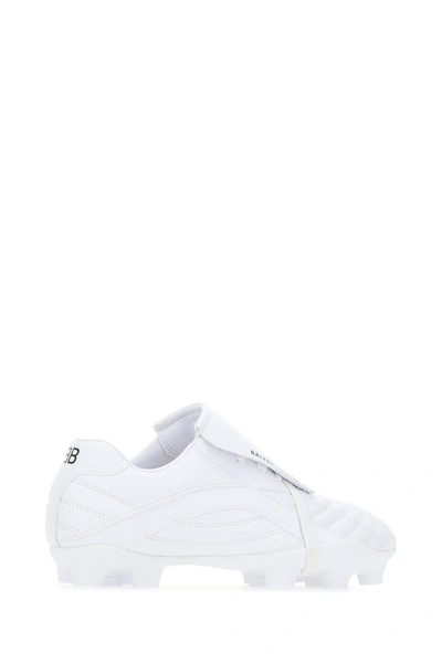 Shop Balenciaga White Synthetic Leather Soccer Sneakers  Nd  Uomo 45