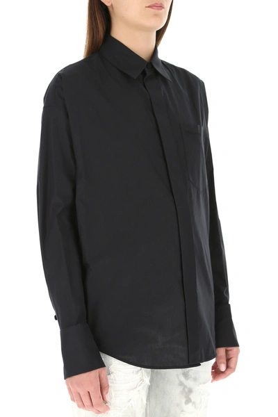 Shop Balenciaga Black Poplin Shirt Nd  Donna 34f