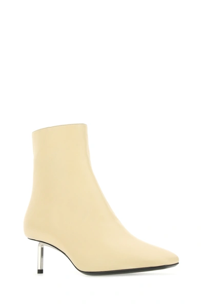 Shop Off-white Cream Nappa Leather Ankle Boots Nd Off White Donna 38 In Neutrals