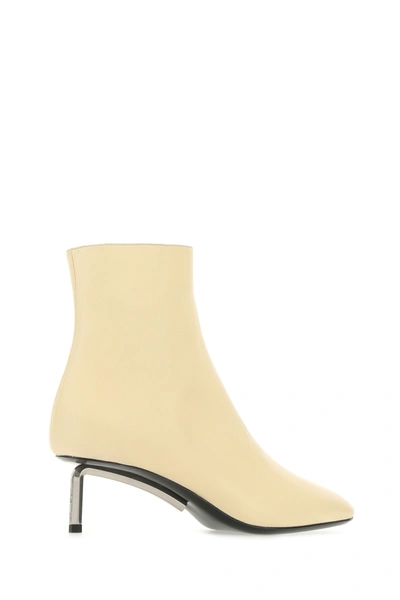 Shop Off-white Cream Nappa Leather Ankle Boots Nd Off White Donna 38 In Neutrals