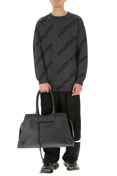Shop Balenciaga Black Leather Large Classic Handbag Nd  Uomo Tu
