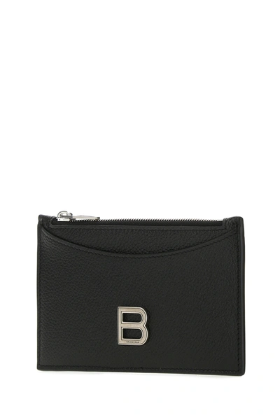 Shop Balenciaga Black Leather Card Holder Nd  Donna Tu