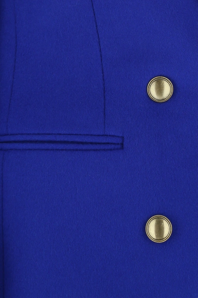 Shop Saint Laurent Electric Blue Wool Blend Blazer Blue  Donna 34f