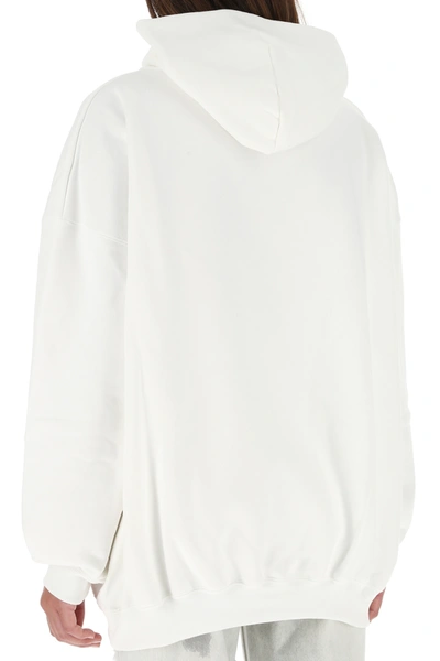 Shop Balenciaga White Cotton Oversize Sweatshirt Nd  Donna Xs