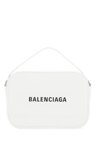 Shop Balenciaga White Leather Xs Everyday Handbag Nd  Donna Tu