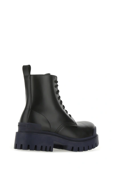 Shop Balenciaga Black Leather Ankle Boots Nd  Donna 40