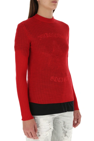 Shop Balenciaga Red Wool Sweater Nd  Donna S