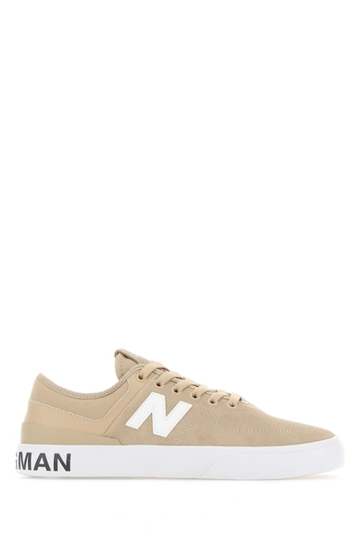 Shop Junya Watanabe Beige Suede And Fabric Numeric 379 Sneakers Nd  Uomo S