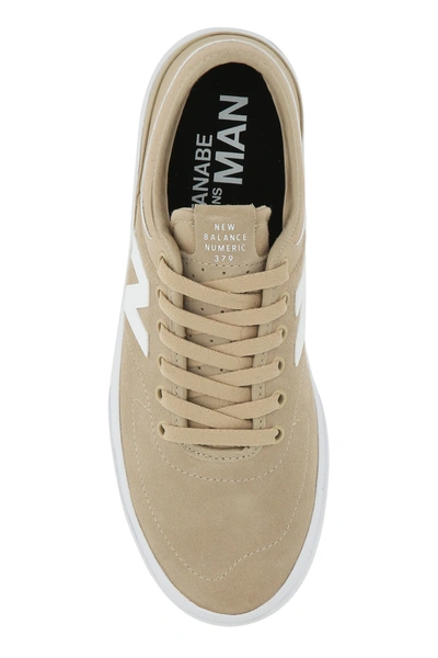 Shop Junya Watanabe Beige Suede And Fabric Numeric 379 Sneakers Nd  Uomo S