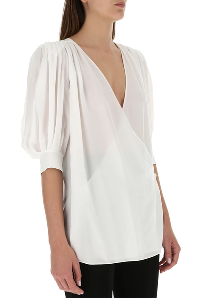 Shop Givenchy Ivory Crepe Top Nd  Donna 36f