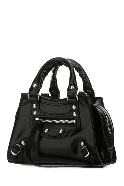 Shop Balenciaga Black Leather Nano Neo Classic Handbag Nd  Donna Tu
