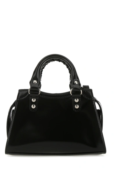 Shop Balenciaga Black Leather Nano Neo Classic Handbag Nd  Donna Tu
