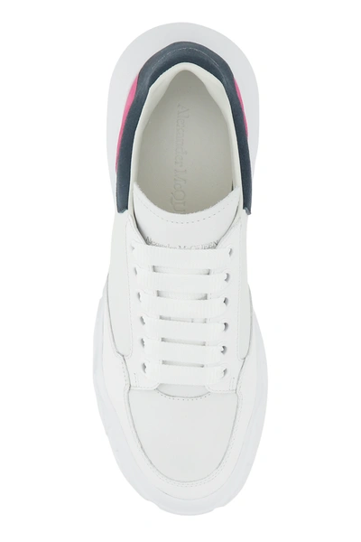 Shop Alexander Mcqueen White Leather Trainer Court Sneakers  Nd  Donna 40