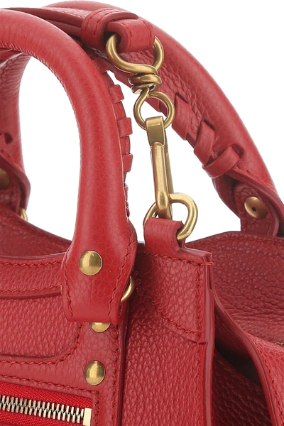 Shop Balenciaga Tiziano Red Leather Mini Neo Classic Handbag Nd  Donna Tu