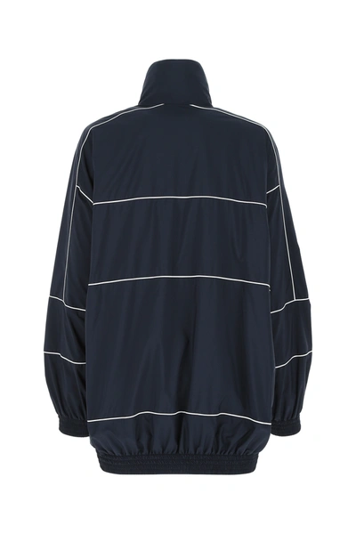 Shop Balenciaga Midnight Blue Polyester Jacket Nd  Donna 34f