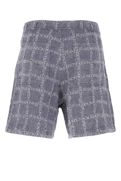 Shop Jw Anderson Embroidered Linen Bermuda Shorts Nd  Uomo 46