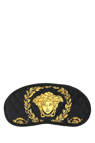 Versace Black & Gold Barocco Eye Mask
