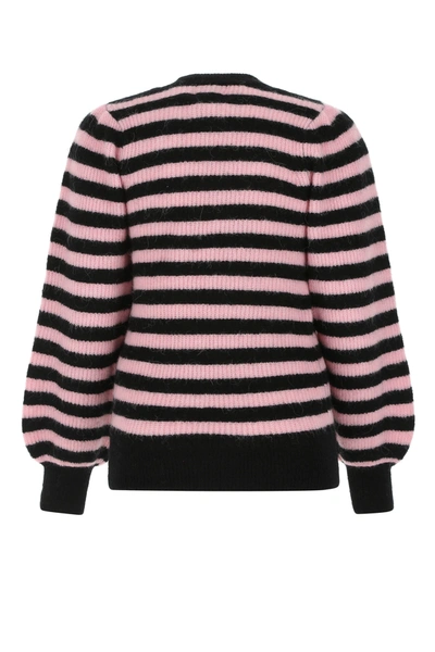 Shop Ganni Two-tone Stretch Alpaca Wool Blend Sweater Nd  Donna M