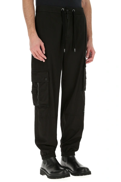 Shop Dolce & Gabbana Black Stretch Cotton Blend Cargo Pant  Nd  Uomo 52