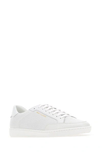 Shop Saint Laurent White Leather Court Classic Sl/10 Sneakers  Nd  Uomo 44