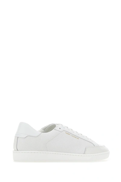 Shop Saint Laurent White Leather Court Classic Sl/10 Sneakers  Nd  Uomo 44