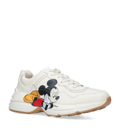 Shop Gucci + Disney Leather Mickey Mouse Rhyton Sneakers