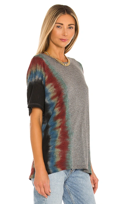 Michael Lauren Rafael Oversized Tee In Rainbow Stripe Tie Dye