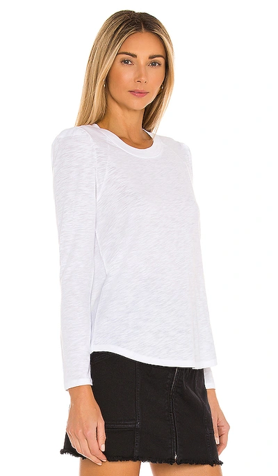 Veronica Beard Mason Long Sleeve T-shirt In White