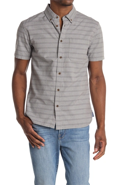 Shop Jack O'neill Rising Stripe Short Sleeve Sport Fit Shirt In Grey