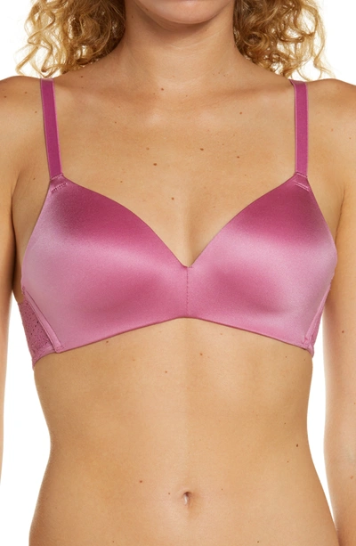 Shop B.tempt'd By Wacoal Lace Trim Future Foundation Wire Free Bra In Red Violet