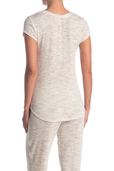 Shop Hue Space Dye Print Scoop Neck Pajama T-shirt In Off White