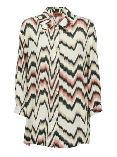 Pre-owned Missoni Clothing In Ecru, Green, Pink